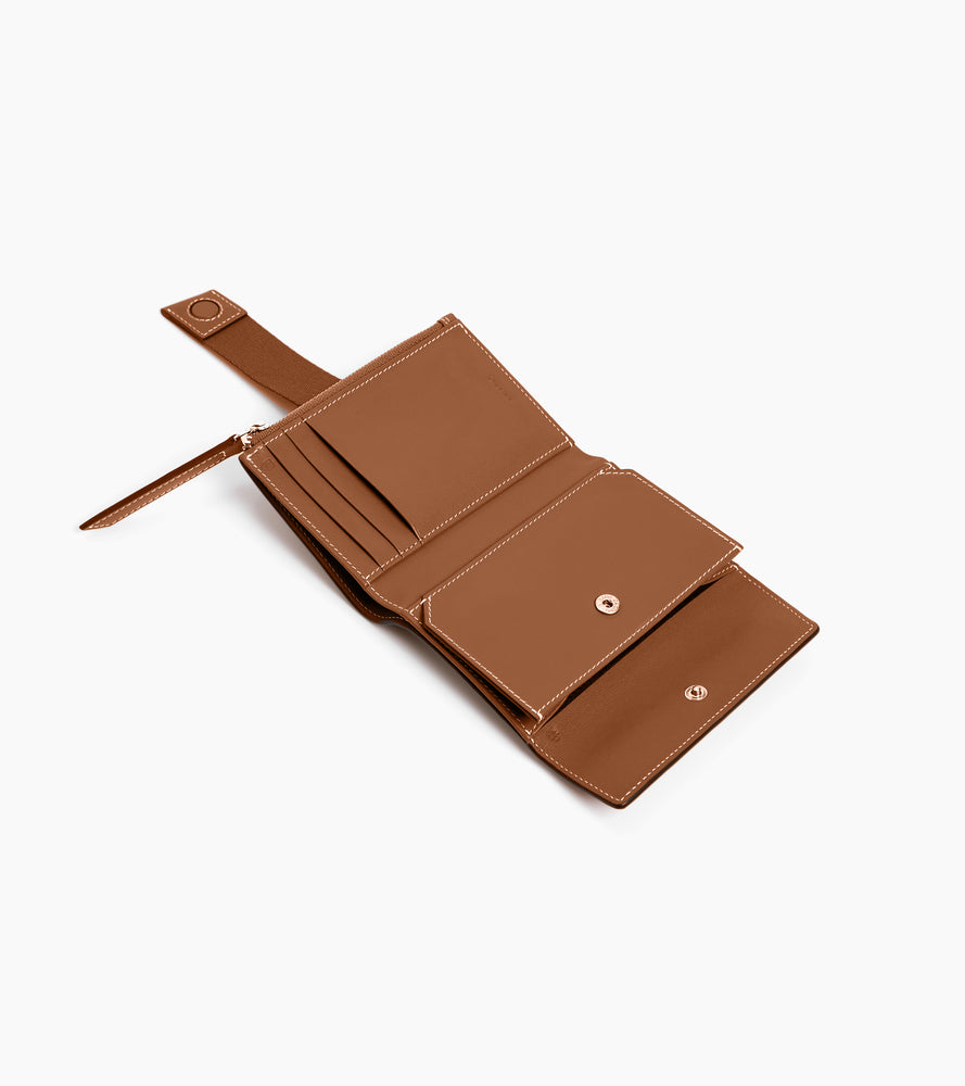 Porte cartes Noah en cuir grain buffle et cuir lisse