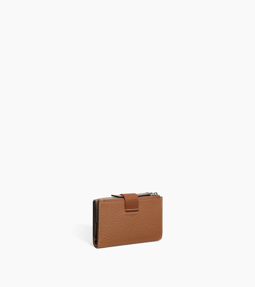 Porte cartes Noah en cuir grain buffle et cuir lisse