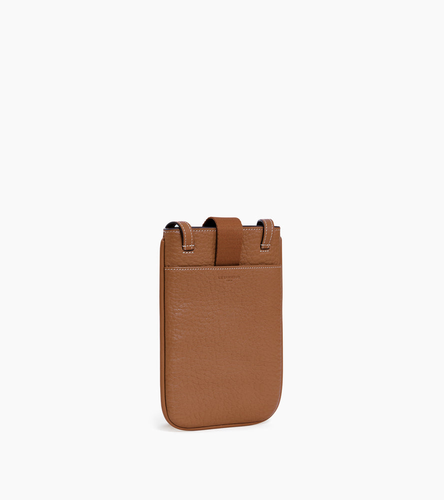 Etui téléphone Noah en cuir grain buffle et cuir lisse