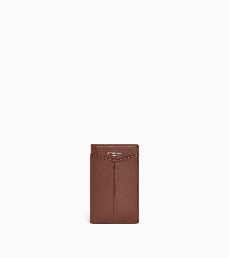 Kartenetui Charlotte im Hochformat aus Glattleder