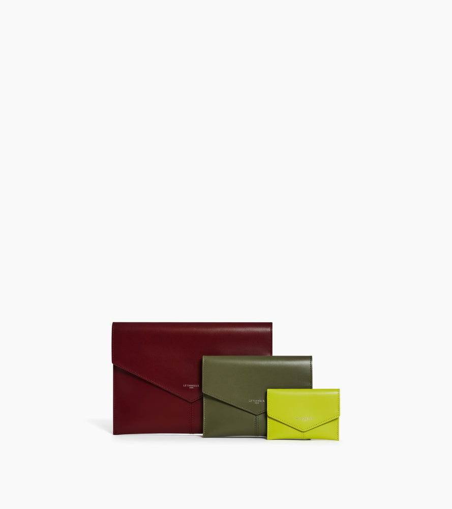 Trio de pochettes Charlotte en cuir lisse