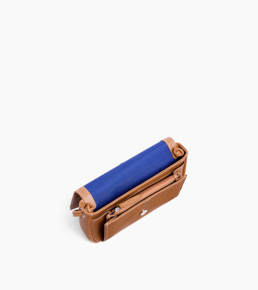Pochette avec bandoulière amovible Charlotte en cuir lisse