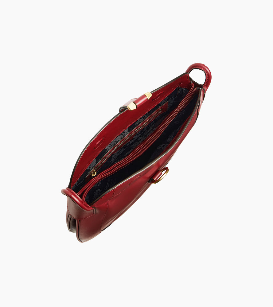 Grand sac bandoulière Pia en cuir lisse