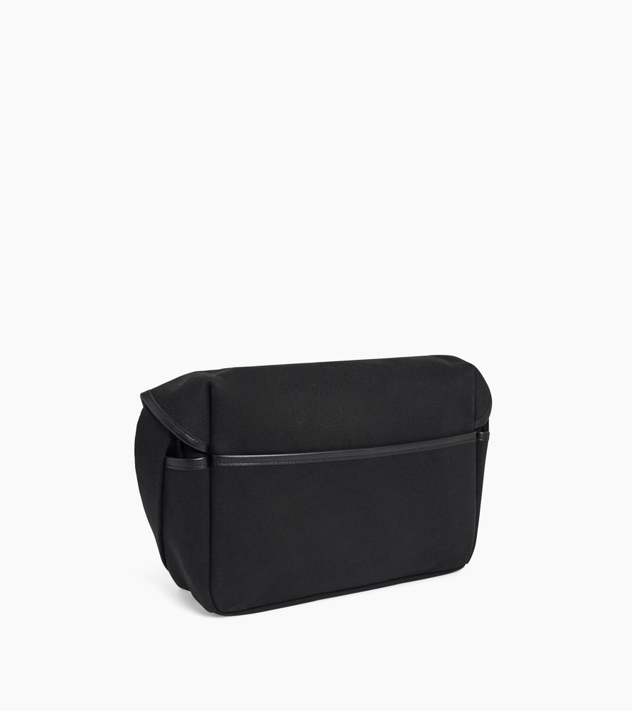 Sac bandoulière moyen modèle Solveig en toile coton et cuir lisse